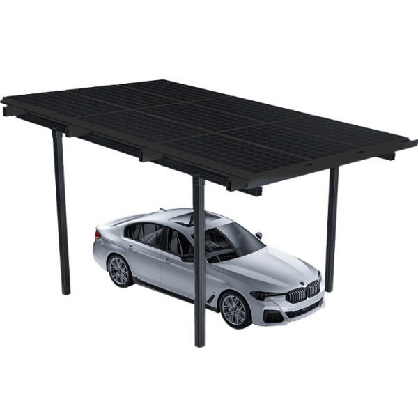 Basic-Solarcarport schwarz