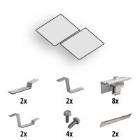 Prior PV Flachdach-Aufständerungs-Set 1x2 Solarmodule
