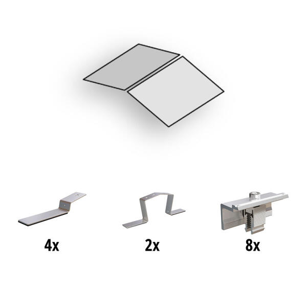 Prior PV East-West flat roof mounting set 1x1 solar module