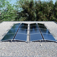 Prior PV East-West flat roof mounting set 4x2 solar modules