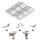 Prior PV East-West flat roof mounting set 4x3 solar modules