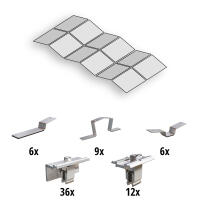 Prior PV East-West flat roof mounting set 3x2 solar modules