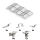 Prior PV East-West flat roof mounting set 3x2 solar modules