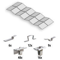 Prior PV East-West flat roof mounting set 8x2 solar modules