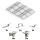 Prior PV East-West flat roof mounting set 6x3 solar modules